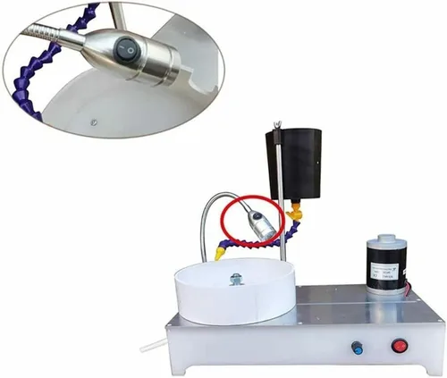 Miniatura 3 de Máquina facetadora de pulido de piedras preciosas Máquina pulidora de gemas facetadas Pulidora de joyas Máquina lapidaria Amoladora plana 2800RPM