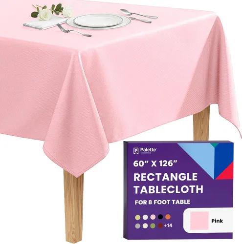 Miniatura 56 de Gee Di Moda - Mantel rectangular de 60 x 84 pulgadas – Mantel rectangular de poliéster lavable para mesa de 5 pies