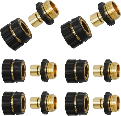 Miniatura 8 de Lifynste Accesorios de conector rápido para manguera de jardín de 3/4 pulgadas, fácil conexión, juego macho y hembra, (2)