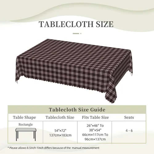 Miniatura 6 de Mantel rectangular de Clan Macpherson a cuadros escoceses, resistente a cuadros, lavable, mantel decorativo para comedor, interior y exterior