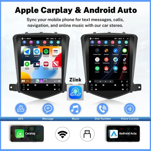 Miniatura 3 de Audio de alta fidelidad + ecualizador: Android 13 para Chevrolet Chevy Cruze J300 2009-2015 Radio estéreo para automóvil, 2G+64G 9.7 pulgadas