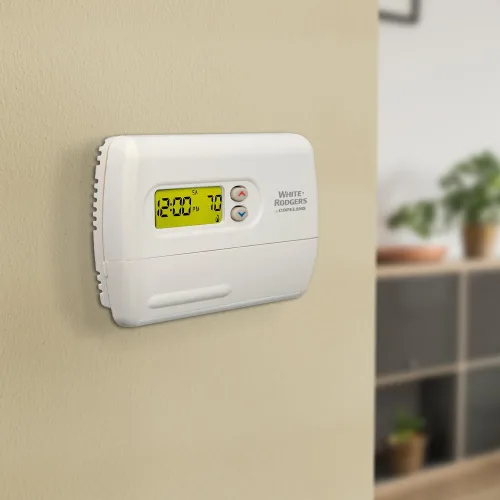 Miniatura 7 de Emerson Termostato digital programable con bomba de calor 1F82-261, 5-2 días, color blanco