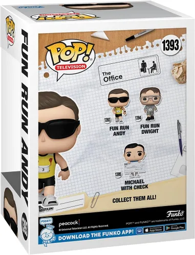 Miniatura 3 de Funko POP! TV: The Office - Fun Run Andy Bernard - Figura de vinilo coleccionable - Idea de regalo - Producto oficial - para niños y adultos - Fans