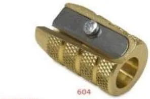 Miniatura 4 de Mobius + Ruppert (M+R) Sacapuntas de latón - ¡elige entre 4 formas! Fabricado en Alemania, ¡el sacapuntas más fino del mundo! (600 - Punta única)