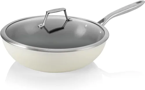 Miniatura 8 de TeChef Collection Olla de cerámica antiadherente de 5 cuartos de galón con tapa de vidrio, no tóxica, no tóxica, libre de PFAS, PFOA, PTFE