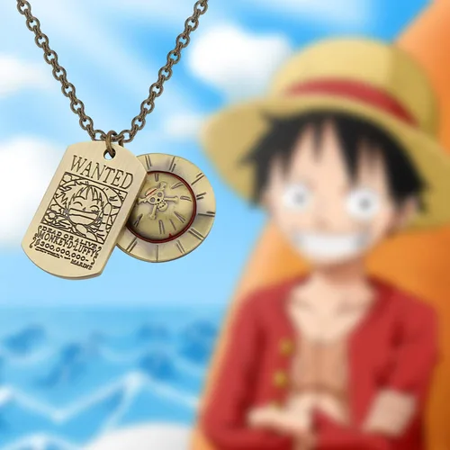 Miniatura 6 de FAADBUK Collar de sombrero de paja de bronce con diseño de anime Jewelry con sombrero de paja de bronce, llavero de, Metal, Acero inoxidable