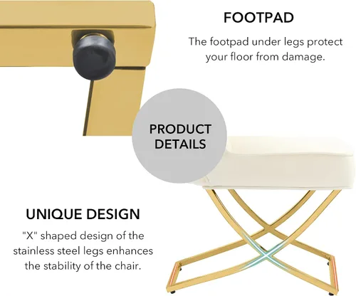 Miniatura 5 de LOULENS Elegance - Juego de 2 sillas de comedor de terciopelo, lujosas sillas de comedor tapizadas acolchadas, sillas decorativas de terciopelo real