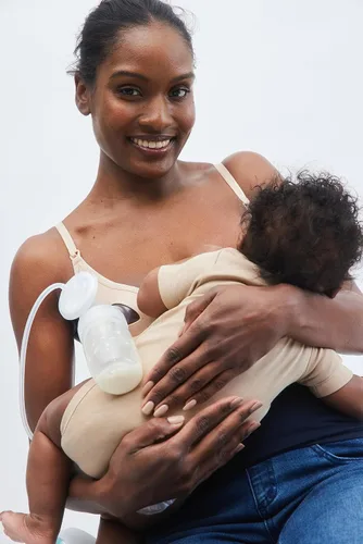Miniatura 3 de Motherhood Maternity Women's Hands Free Pumping Seamless Clip Down Nursing Bra for Breastfeeding