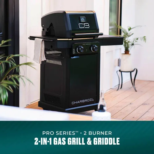 Miniatura 2 de Charbroil Serie Pro con Tecnología Infrarroja Amplifire: Asador a Gas Propano de 2 Quemadores con Gabinete y Plancha, Negro - 463676724