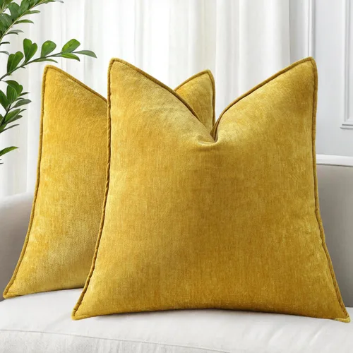 Miniatura 30 de decorUhome - Fundas de Cojín para Sofá 16x16 pulgadas Set de 2, Decorativas Suaves Euro Neutras de Felpilla con Diseño Elegante, Aqua Haze