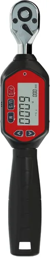 Miniatura 2 de Llave dinamométrica digital de 3/8 pulgadas, 1.33-44.25 ft-lbs (1.8-60 Nm) (16-531 libra) con zumbador y LED, calibrado (VTWM-60), rojo