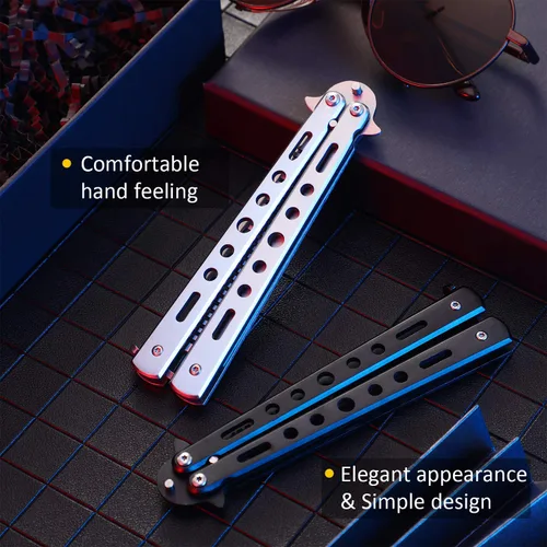 Miniatura 5 de 2 peines de acero inoxidable plegables para práctica, herramientas de peinado para deportes al aire libre (negro, plateado)