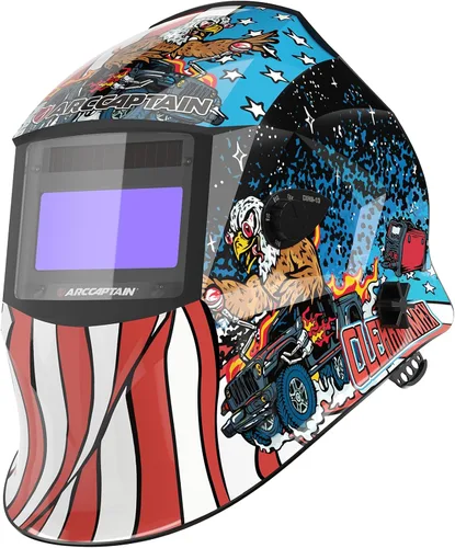 Miniatura 16 de ARCCAPTAIN Casco de Soldar con Pantalla de Visualización Grande, Claridad Óptica Superior 1/1/1/1, Capucha de Soldar con Oscurecimiento Automático