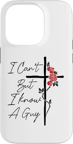 Miniatura 17 de I Can't But I Know A Guy Jesus Cross Flowers Case for iPhone 17