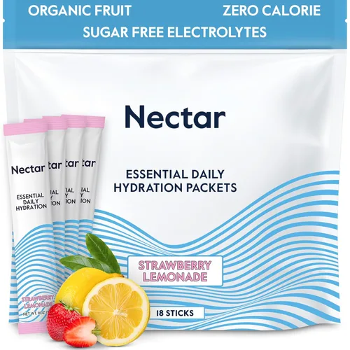 Miniatura 18 de Nectar - Sobres de hidratación - Sobres de polvo de electrolitos - Sin azúcar ni calorías - Polvo de electrolitos líquidos de frutas orgánicas