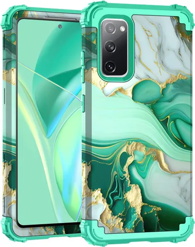 Miniatura 55 de Hocase Funda para Galaxy S20 FE 5G, Protección resistente a prueba de golpes, goma de silicona suave + parachoques de plástico duro, funda
