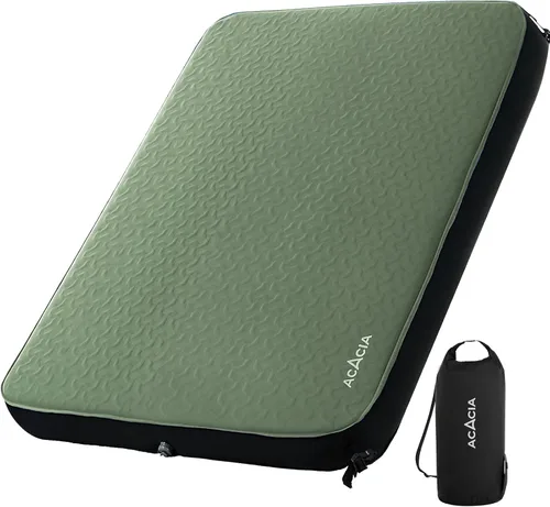 Miniatura 14 de Acacia 4" Thick Self Inflating Sleeping Pad with Foam, Innovative Y-Shaped Telescopic Structure, Ultraportable Camping Air Mattress with Pump Sack