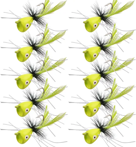 Miniatura 15 de OROOTL Kit de moscas para pesca con mosca, coloridos señuelos de pesca con mosca, flotadores de espuma, accesorios para trucha, panfish bluegill