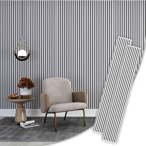 Miniatura 12 de IZODEKOR Paneles de pared acústicos de madera de 23.5 x 23.5 pulgadas (paquete de 2) – Paneles decorativos absorbentes de sonido para decoración