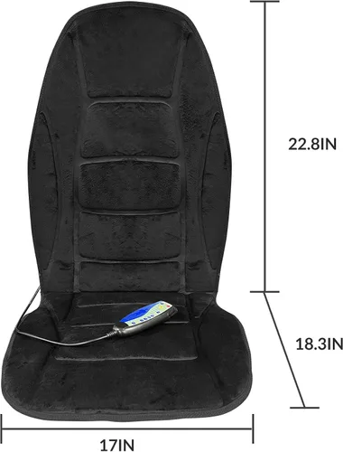 Miniatura 8 de Masajeador de espalda con calor, 5 modos de vibración y 2 niveles de calor, almohadilla de masaje para silla, cojín de masaje eléctrico