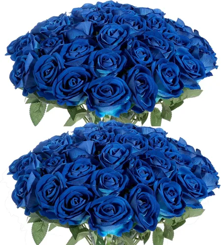 Miniatura 24 de 12 rosas artificiales de terciopelo sintético para decoración del hogar y boda (rosa perla, negro)