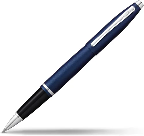 Cross Calais - Bolígrafo de tinta de gel recargable, de punta media, incluye caja de regalo premium - Azul metálico mate Azul medianoche metálico
