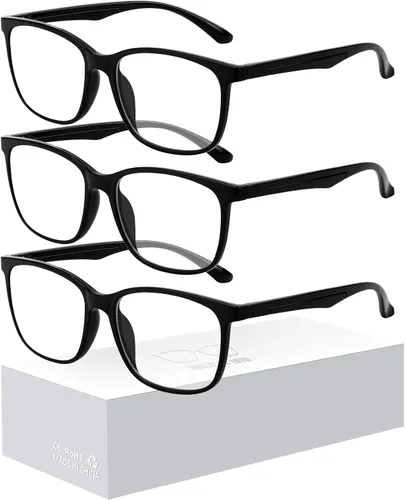 Miniatura 14 de Oilway - Paquete de 3 lentes de bloqueo de luz azul para hombres y mujeres, para computadora, lectura, juegos, televisión, teléfonos, antifatiga