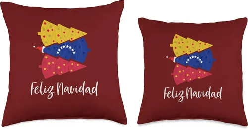 Miniatura 3 de Venezuela Xmas Ideas Celebration Feliz Navidad Venezuelan Girl Flag Venezuela Feliz Navidad, 18 x 18 pulgadas, multicolor