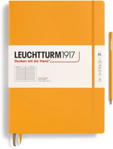Miniatura 17 de LEUCHTTURM1917 - Cuaderno de tapa dura Master Classic A4+ - 235 páginas numeradas para escritura y diario (negro, a rayas)