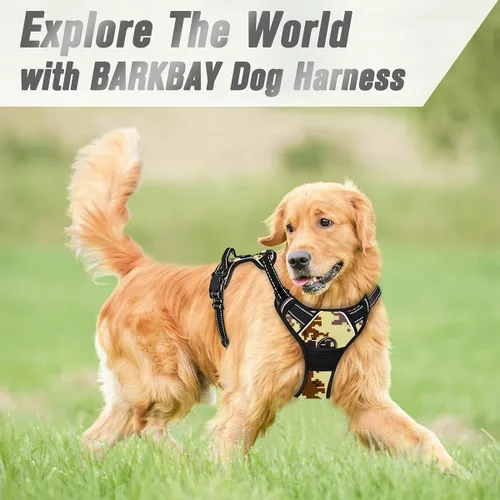 Miniatura 9 de BARKBAY - Arnés para perro sin tirones con clip frontal, material resistente y reflectante, asa de fácil control para pasear perros grandes