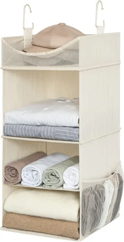 Miniatura 10 de StorageWorks Organizador colgante de armario, estantes colgantes de armario de 3 estantes con estante superior, 15 ¾ de ancho x 12 pulgadas