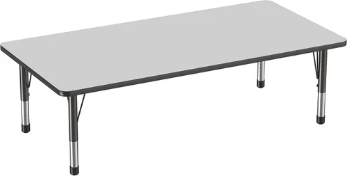Miniatura 98 de FDP - Mesa rectangular para actividades escolares y aulas (24 x 36 pulgadas), patas gruesas para niños pequeños, altura ajustable de 15 a 24