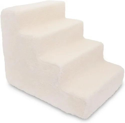 Miniatura 9 de Best Pet Supplies - Escalera de espuma portátil, perros pequeños, gatos, equilibrada, segura, antideslizante, interior, sin montaje, apoyo sillón