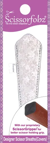 Miniatura 10 de Fundas protectoras para tijeras de diseñador, 4 unidades, tamaño surtido, diseño floral victoriano azul #4-304 Jardín floral victoriano azul