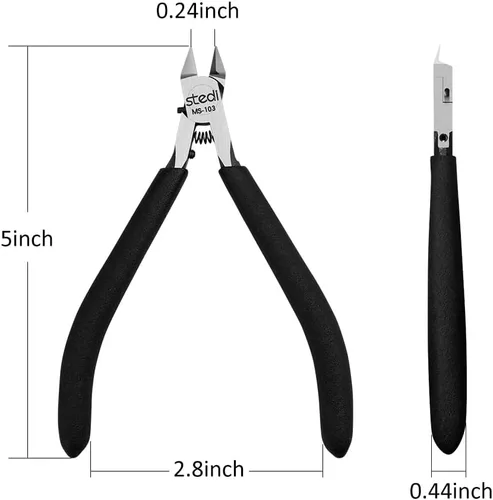 Miniatura 3 de stedi Alicates de Modelismo de 5 pulgadas, con Filo Único Ultra-delgado y Estuche para Cuchilla, Herramientas de Modelo de Plástico para Reparar