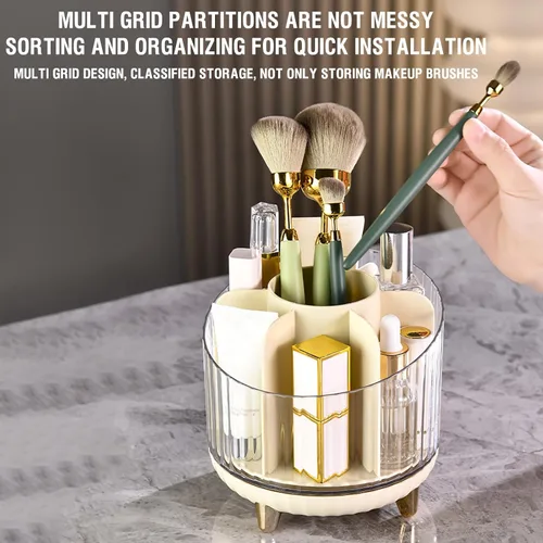 Miniatura 5 de Caja de maquillaje, caja de almacenamiento giratoria de 360°, caja organizadora de maquillaje, estuche de cosméticos, organizador de maquillaje