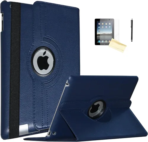 Miniatura 16 de Funda iPad 2, Funda iPad 3, Funda iPad 4, JYtrend (R) Soporte Rotatorio cierre magnético auto encendido/ apagado para iPad 2/3/4 A1395 A1396 A1397
