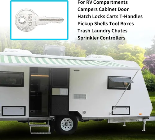 Miniatura 4 de CH751 - Llaves para caravanas con cerradura para compartimientos de caravana, cerraduras de puerta de gabinete, carritos, manijas en T, cajas