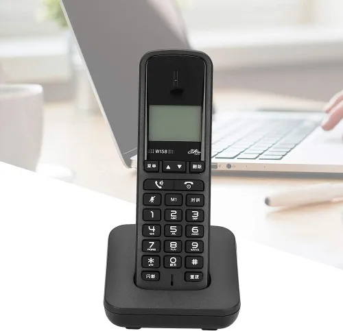 Miniatura 3 de Intercomunicador telefónico inalámbrico digital con llamadas manos libres, 100-240V (negro)