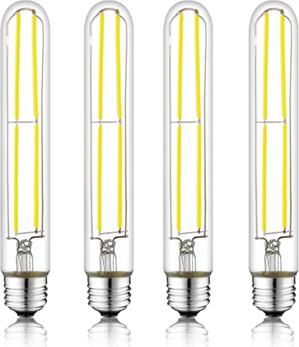 Miniatura 23 de Bombillas LED tubulares T10 de 5 pulgadas, bombillas Edison vintage E26 de 4000 K, regulables, 4 W igual a 40 vatios, 400 lúmenes, bombillas