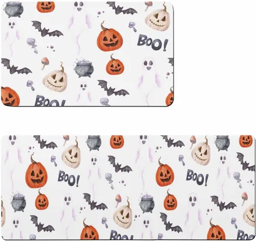 Miniatura 6 de Tapete de baño de Halloween para bañera, antideslizante, de secado rápido y absorbente, tierra de diatomeas, fregadero, dormitorio, cocina, tapete