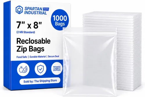 Miniatura 10 de Spartan Industrial - Bolsas de polietileno de plástico transparente con cierre de 4 x 5 pulgadas (1000 unidades) de 2 mil con cierre resellable