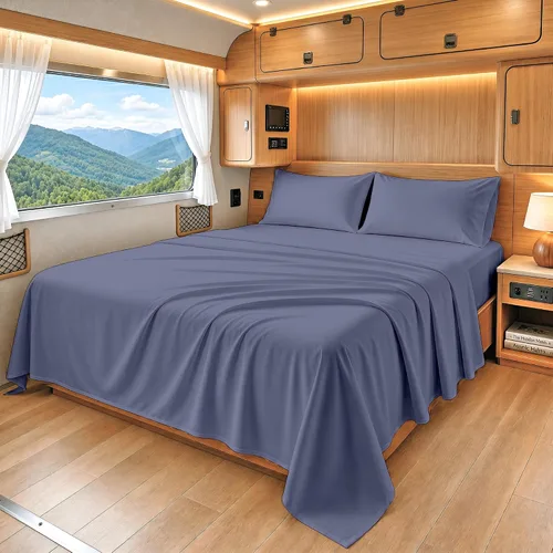 Miniatura 76 de SGI bedding Juego de sábanas de 600 hilos de 4 piezas, 100% algodón egipcio, tamaño King, con bolsillo profundo de 15 pulgadas, sábanas de lujo 16