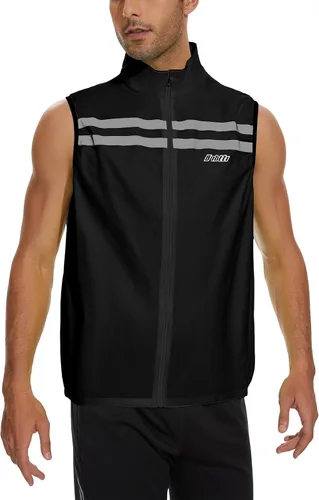 Miniatura 2 de bpbtti Chaleco de seguridad Hi-Viz para hombre, chaleco cortavientos sin mangas, resistente al viento y reflectante