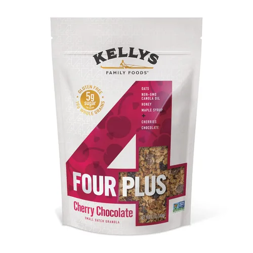 Miniatura 8 de Kellys Four Plus Granola Cereal Granola saludable de arce miel para yogur Snacks hechos a mano para el desayuno – 12 onzas