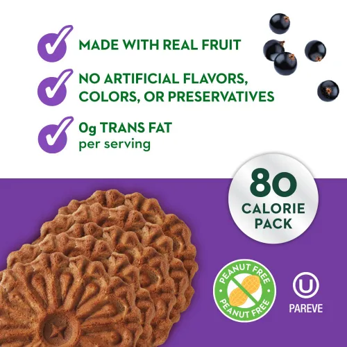 Miniatura 3 de Reko Tea Fusions - Galletas de gofre, té negro y grosella, paquetes de aperitivos envueltos individualmente, pizzelas italianas finas sin sabores ni
