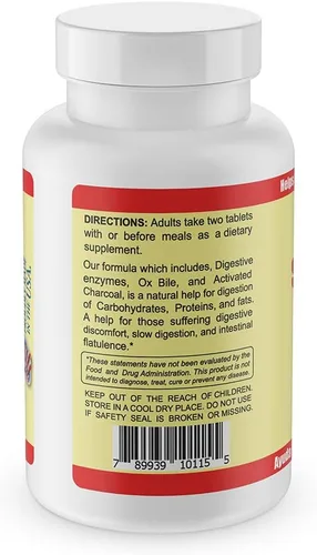 Miniatura 3 de Sunshine Naturals Suplemento súper digestivo. Bilies de buey y carbón activado para apoyo digestivo, alivio de la hinchazón, limpieza intestinal