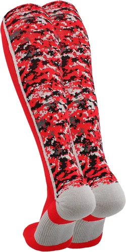 Miniatura 2 de TCK Calcetines de béisbol para jóvenes, niños u hombres, con diseño de camuflaje digital y longitud hasta por encima de la pantorrilla