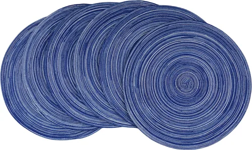 Miniatura 17 de WAZAIGUR - Manteles individuales redondos para mesa de comedor (tela resistente al calor, antideslizantes, 14 pulgadas de diámetro)
