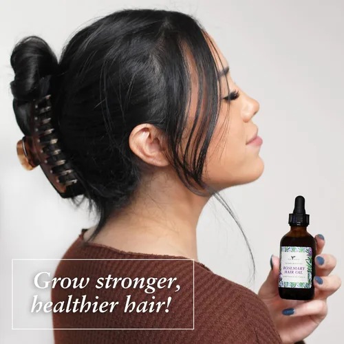 Miniatura 3 de Baja Basics Aceite de romero orgánico: crecimiento del cabello, hidratante para puntas abiertas y cuero cabelludo seco, fortalecimiento del cabello